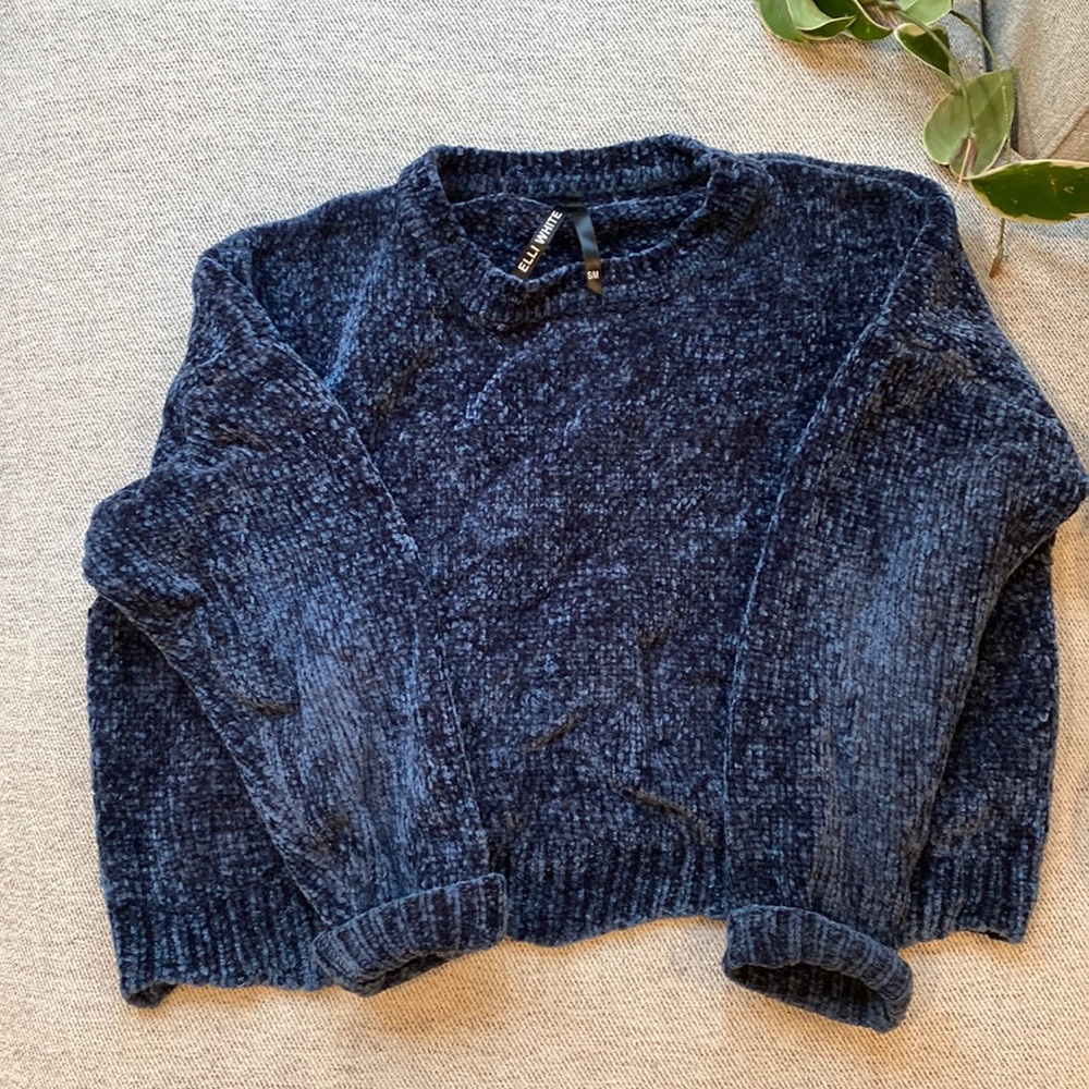 Soft Blue Cropped Sweater